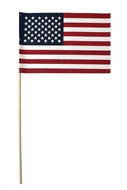 8" x 12" American Stick Flag - Cotton No Fray U.S. Stick Flag