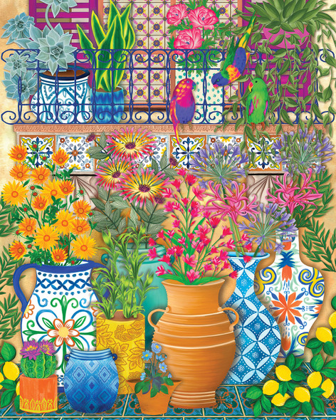 Mediterranean Garden Retreat 1000 Piece Jigsaw Puzzle Mediterranean Garden Retreat 1000 Piece Jigsaw Puzzle