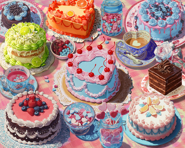 Vintage Cakes 500 Piece Jigsaw Puzzle