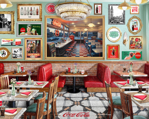 Coca-Cola Cafe 500 Piece Jigsaw Puzzle