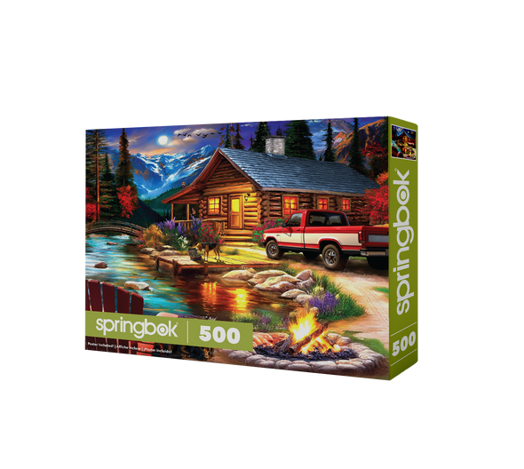 Cabin on the Creek 500 Piece Jigsaw Puzzle
