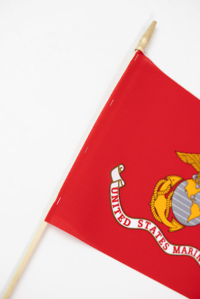 Marine Corps  Stick Flag  - 12" x 18" - Nylon