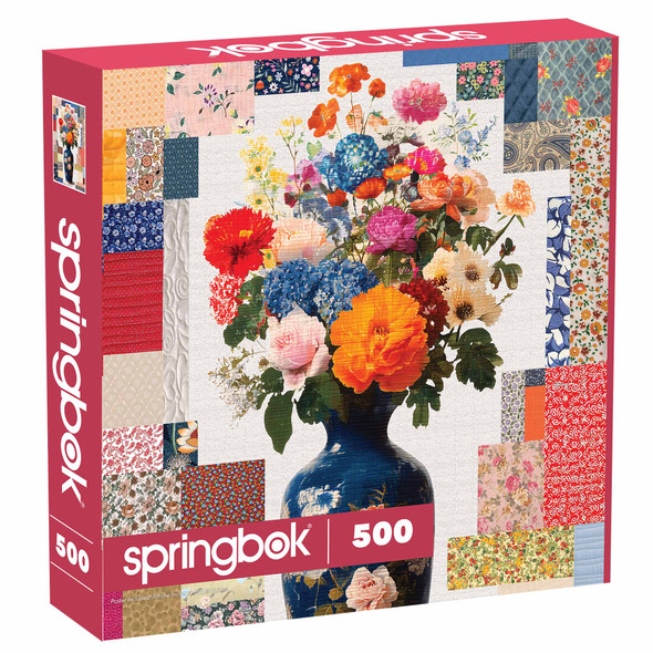 Quilted Flower Vase 500 Piece Jigsaw Puzzle
