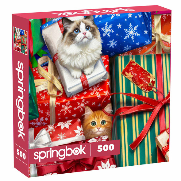 Sneaky Christmas Cats 500 Piece Jigsaw Puzzle