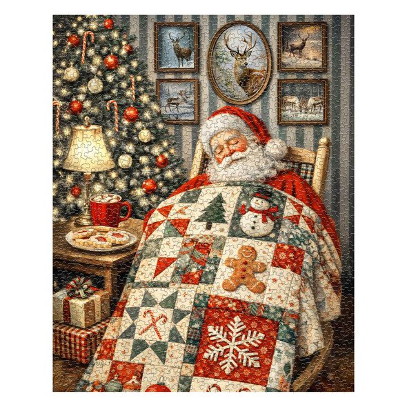 Sleeping Santa 500 Piece Jigsaw Puzzle