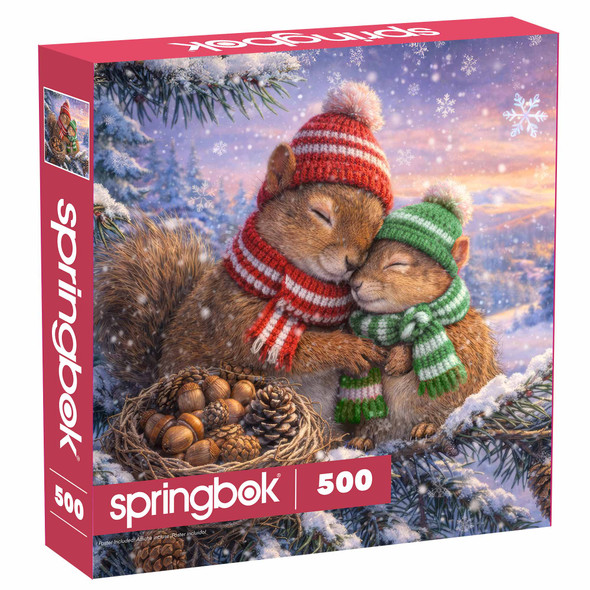 Snowy Squirrels 500 Piece Jigsaw Puzzle