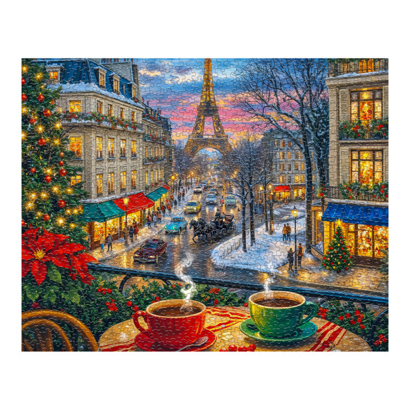 Christmas in Paris 1000 Piece Jigsaw Puzzle