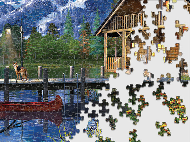 Moon Cabin Retreat 1000 Piece Jigsaw Puzzle