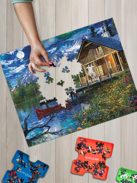 Moon Cabin Retreat 1000 Piece Jigsaw Puzzle