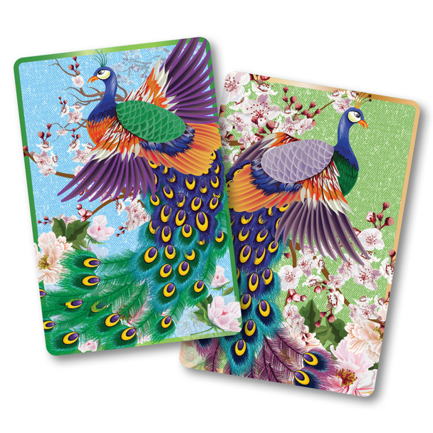 Peaceful Peacocks Jumbo Index Playing Cards Set