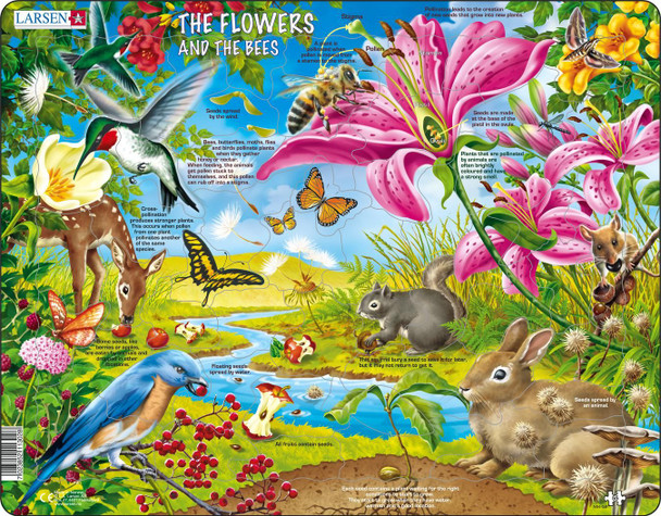 Flowers and Bees 55 Piece Children's Educational Jigsaw Puzzle