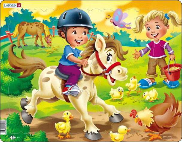 Farm Kids with Pony 16 Piece Children's Educational Jigsaw Puzzle