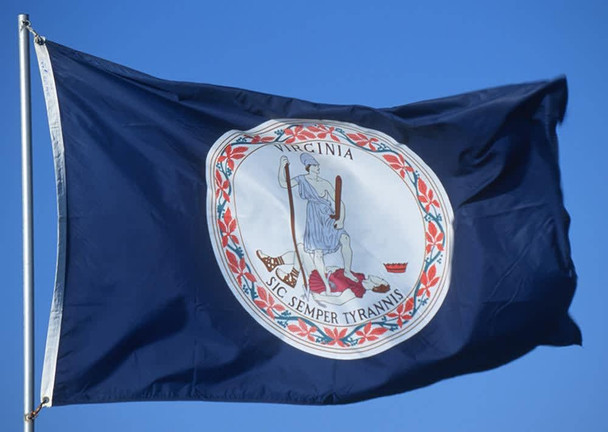 Virginia State Flags - Nylon   - 2' x 3' to 5' x 8'