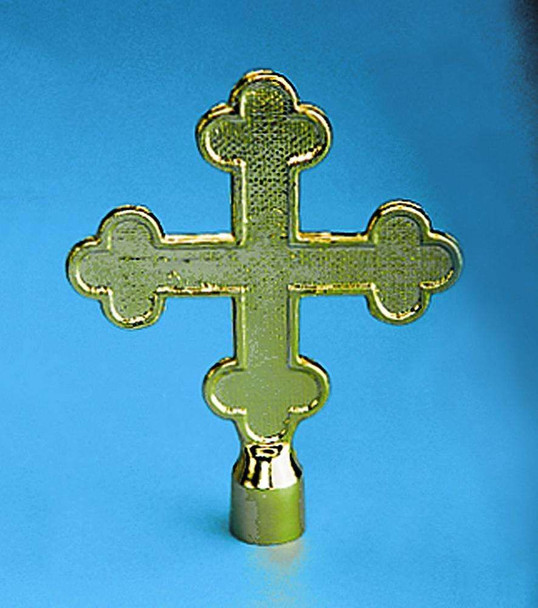 Golden Plated Botonee Cross Indoor Flag Pole Ornament