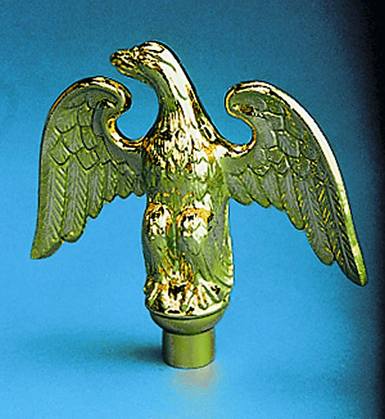 Metal Perched Eagle Indoor Flag Pole Ornament