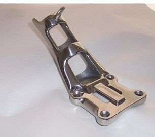 Strap Mount Stainless Steel Flag Pole Bracket - For 1" Pole Diamter - Mirror Finish
