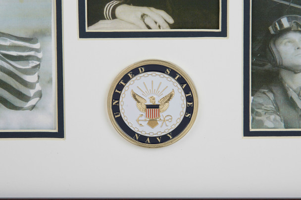 U.S. Navy Medallion 5 Picture Collage Frame