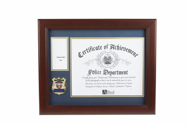 Police Department Medallion 8-Inch by 10-Inch Certificate and Medal Frame