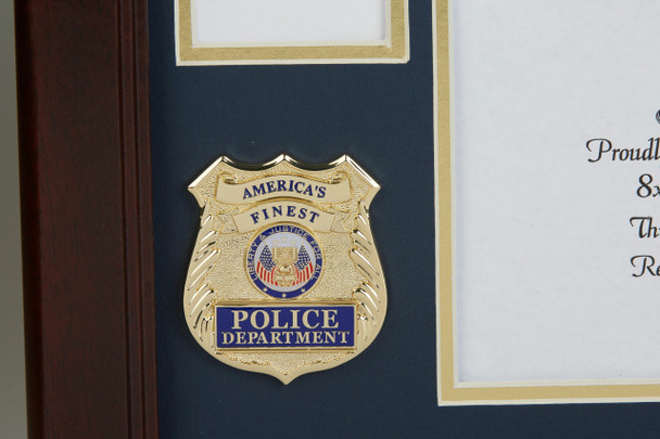 Police Department Medallion 8-Inch by 10-Inch Certificate and Medal Frame