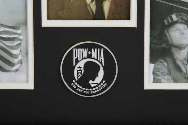 POW MIA Medallion 5 Picture Collage Frame