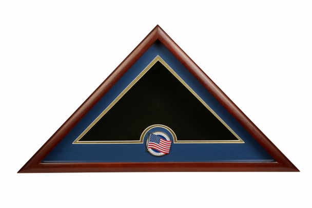 US Flag Display Case with US Flag Medallion - 1