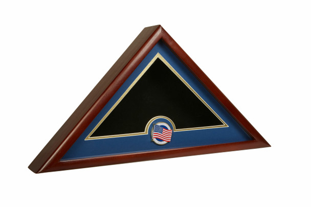 US Flag Display Case with US Flag Medallion - 1