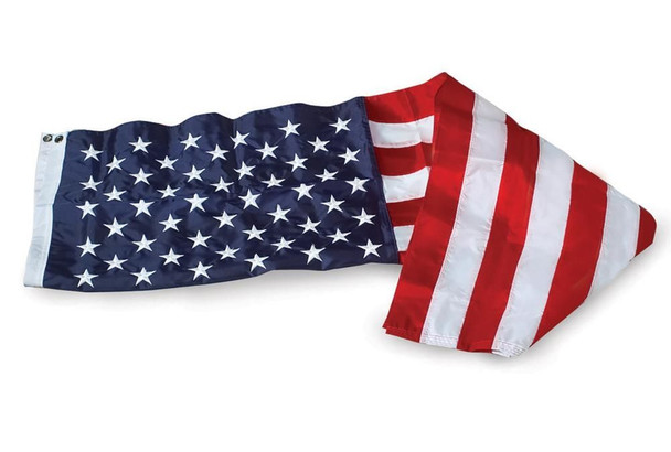 U.S. Flag Set - 3' x 5'  Embroidered Nylon Flag and 6' Spinning Flag Pole