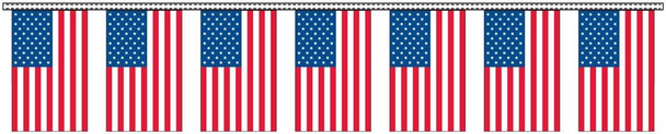 American Flag Streamers - 100' - Plastic