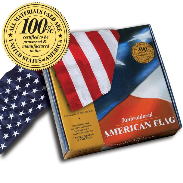 U.S. Flag - 4' x 6' Embroidered Nylon in Gift Box