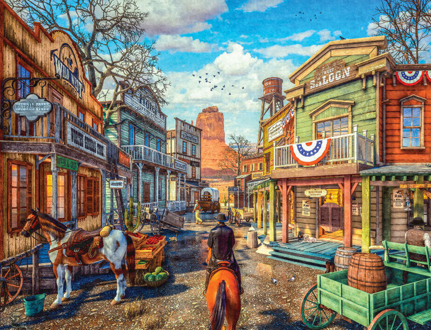 Old Western Town 500 Piece Jigsaw Puzzle