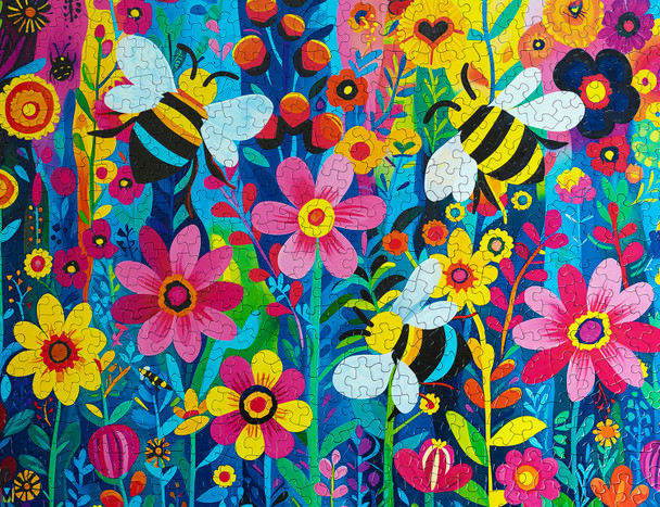 Busy Bee Garden 500 Piece Jigsaw Puzzle