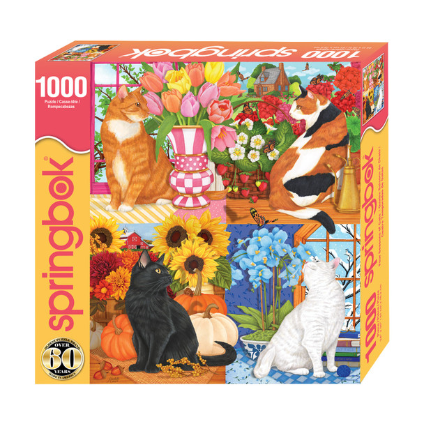 Four Seasons of Cats 1000 Piece Jigsaw Puzzle