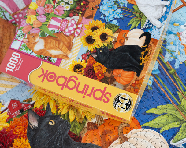 Four Seasons of Cats 1000 Piece Jigsaw Puzzle
