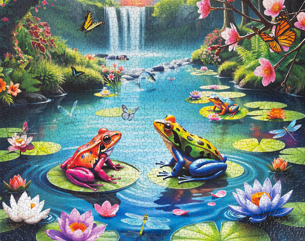 Lily Pond Paradise 1000 Piece Jigsaw Puzzle