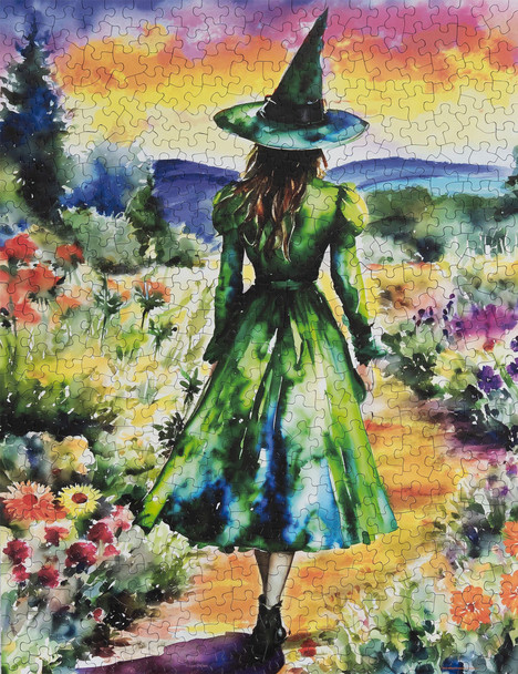 The Green Witch's Journey 500 Piece Jigsaw Puzzle