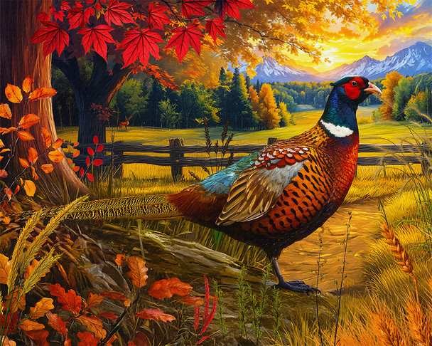 Golden Fields Pheasant 500 Piece Jigsaw Puzzle