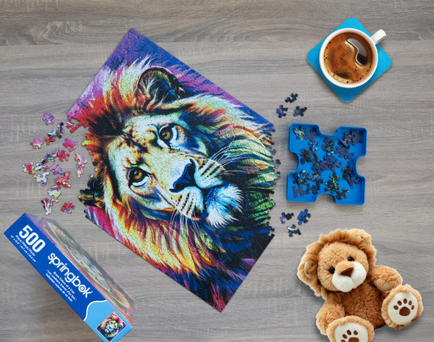 The Brave Colors of Lion 500 Piece Jigsaw Puzzle