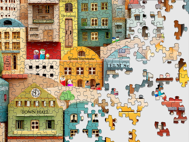 Timber Town 500 Piece Jigsaw Puzzle