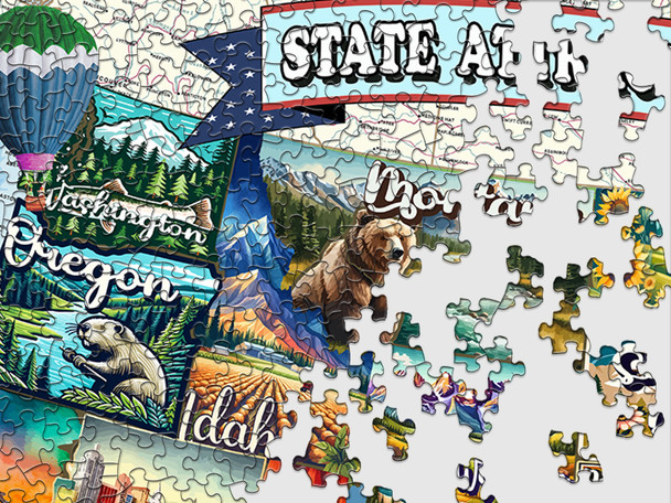 All American Attractions 1000 Piece Jigsaw Puzzle