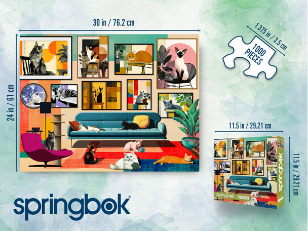 Mid-Century Cats 1000 Piece Jigsaw Puzzle