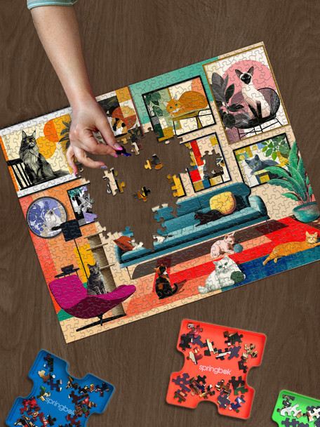 Mid-Century Cats 1000 Piece Jigsaw Puzzle