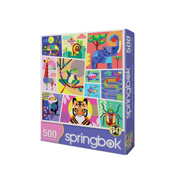 Geometric Jungle 500 Piece Jigsaw Puzzle