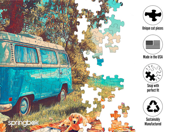 Lake Day Picnic 500 Piece Jigsaw Puzzle