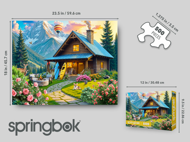 Mountain Cabin Retreat 500 Piece Jigsaw Puzzle