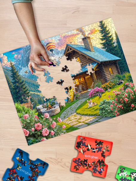 Mountain Cabin Retreat 500 Piece Jigsaw Puzzle