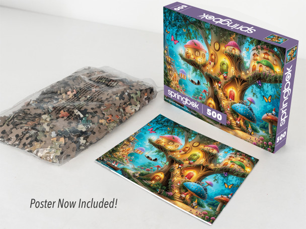 Gnome Treehouse Village 500 Piece Jigsaw Puzzle