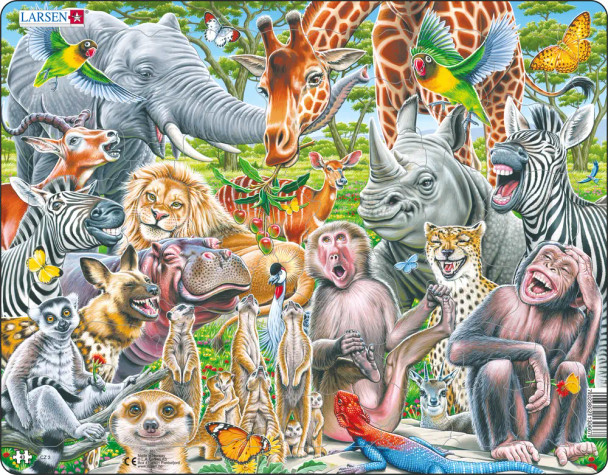 Selfie Happy African Animals 43 Piece Children's Educational Jigsaw Puzzle