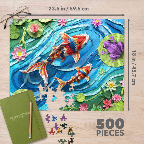 Paper Koi 500 Piece Jigsaw Puzzle
