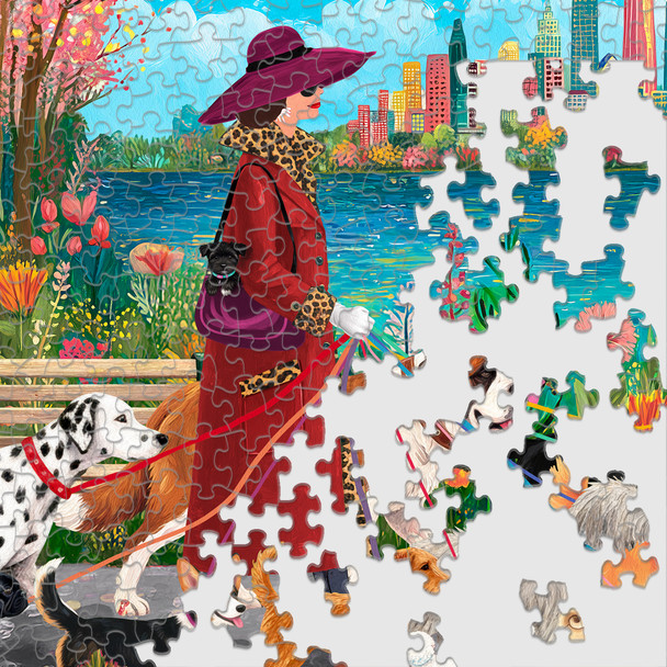 Fashionista Dog Walker 500 Piece Jigsaw Puzzle