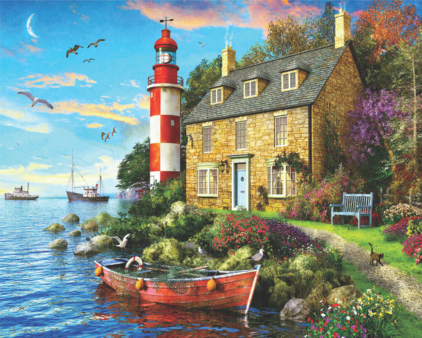 Cottage Lighthouse 1000 Piece Jigsaw Puzzle
